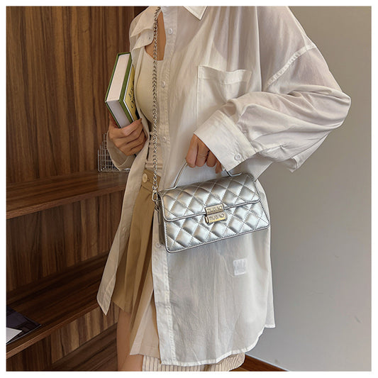 **Quartz Chain Crossbody Bag (PU Handbag)**