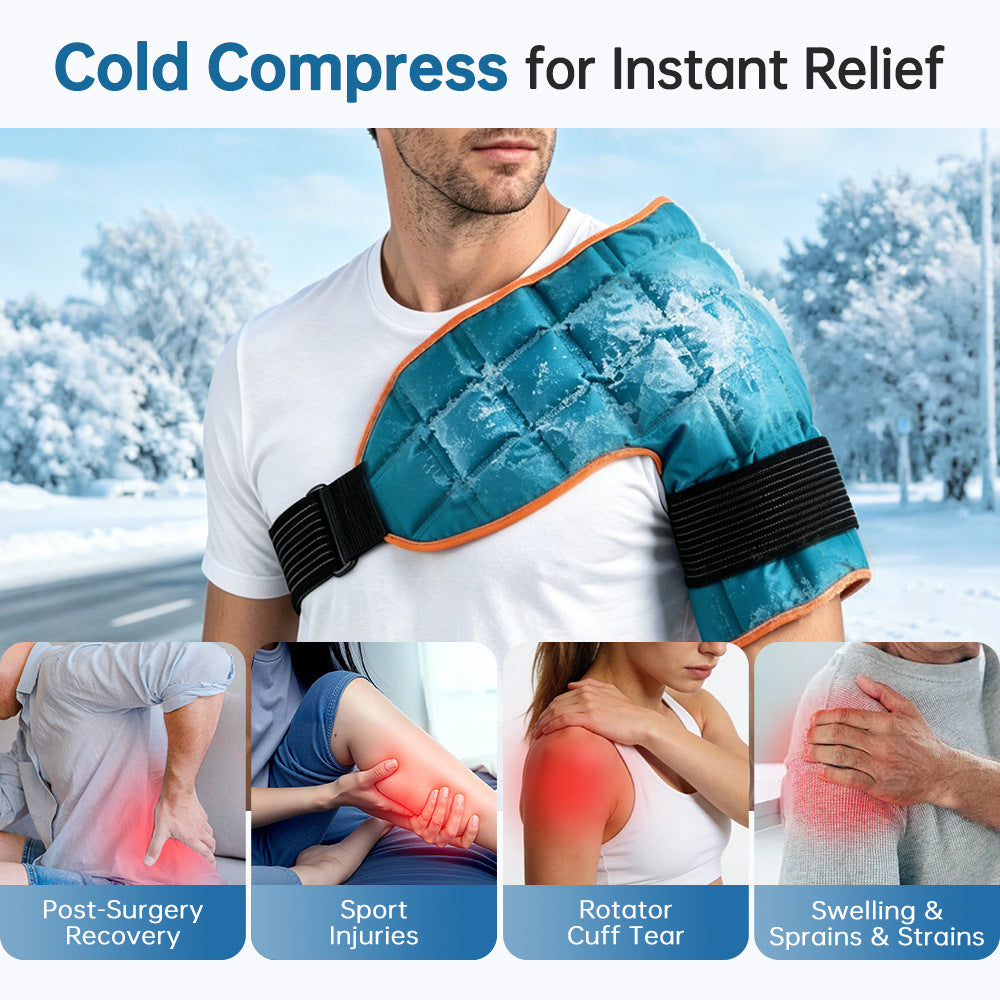 Hot and cold compress shoulder pads