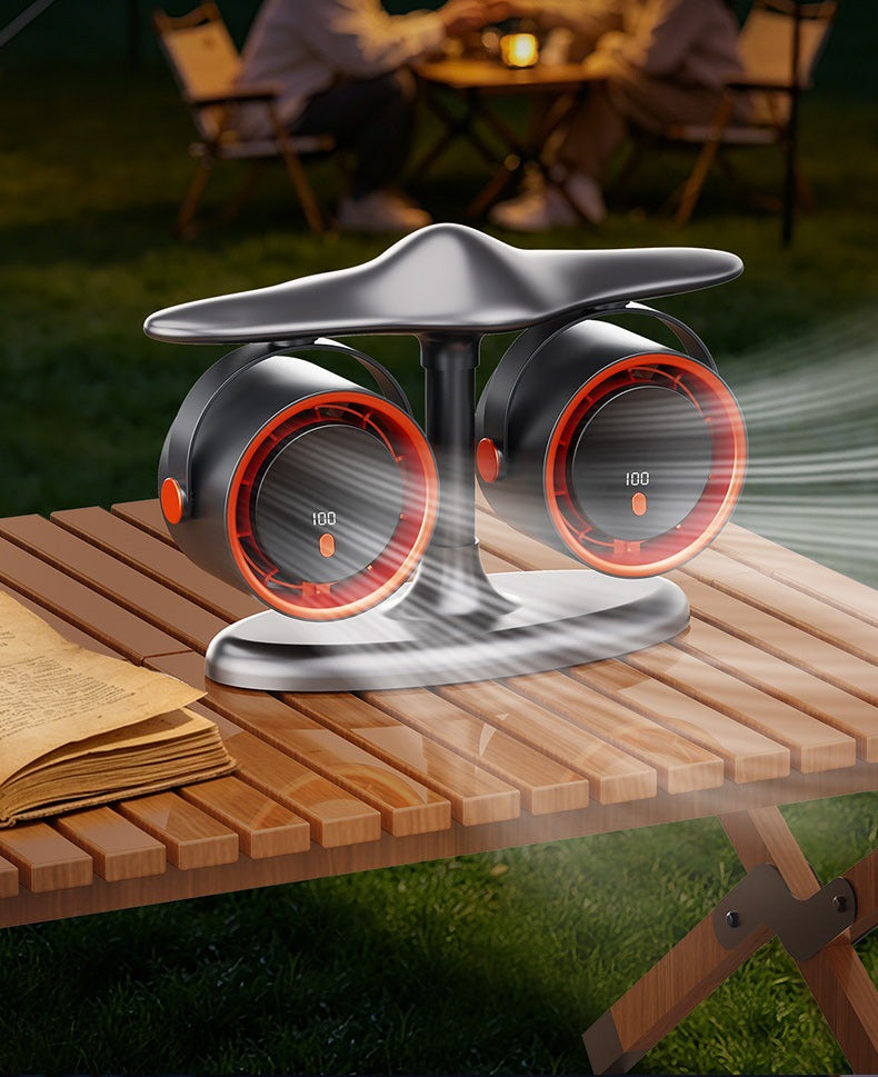 # Dual-Head Desktop Turbine Circulator Fan
