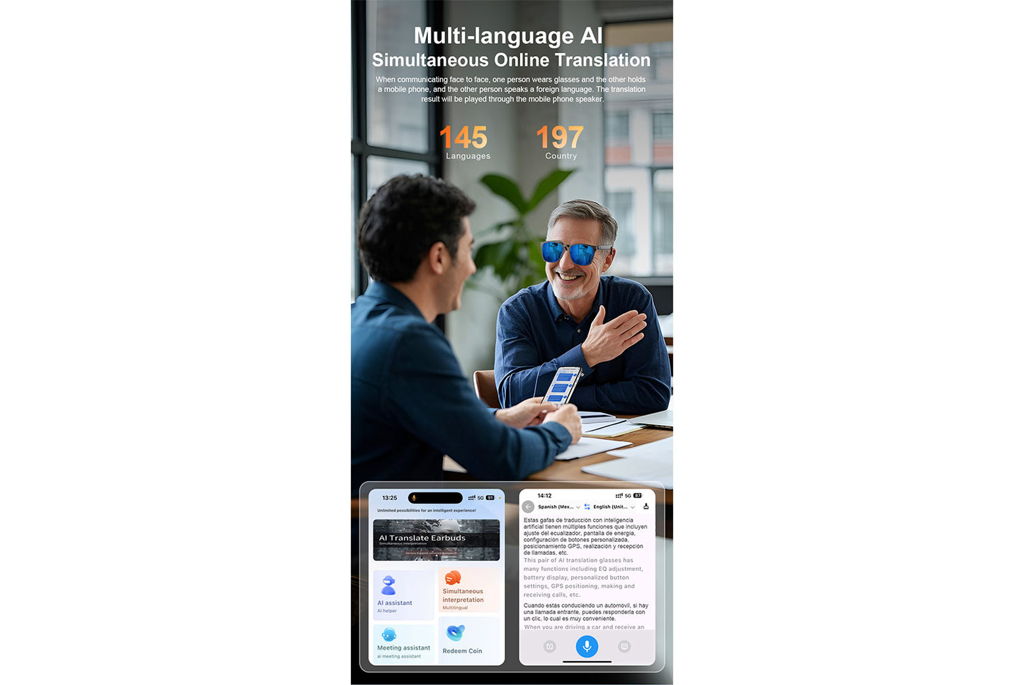 AI Translation Smart Glasses