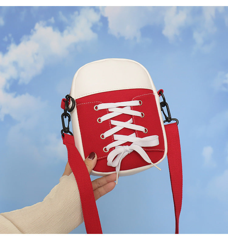 Patchwork Canvas Crossbody Bag for Women