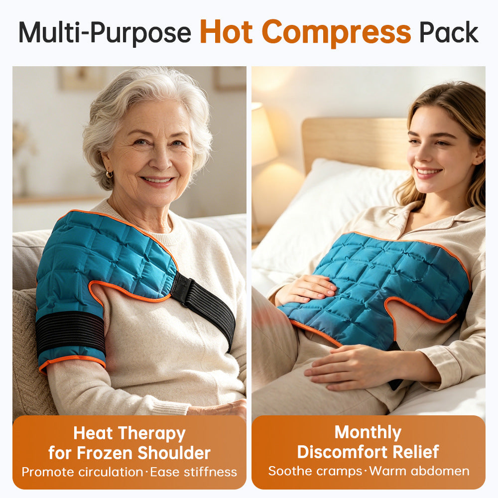 Hot and cold compress shoulder pads