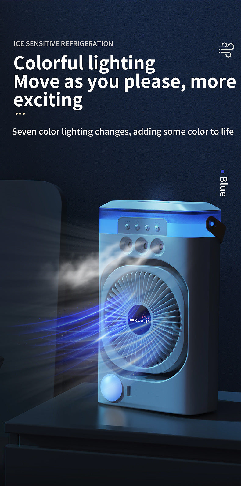 # Three-Hole Spray Desktop Air Cooler