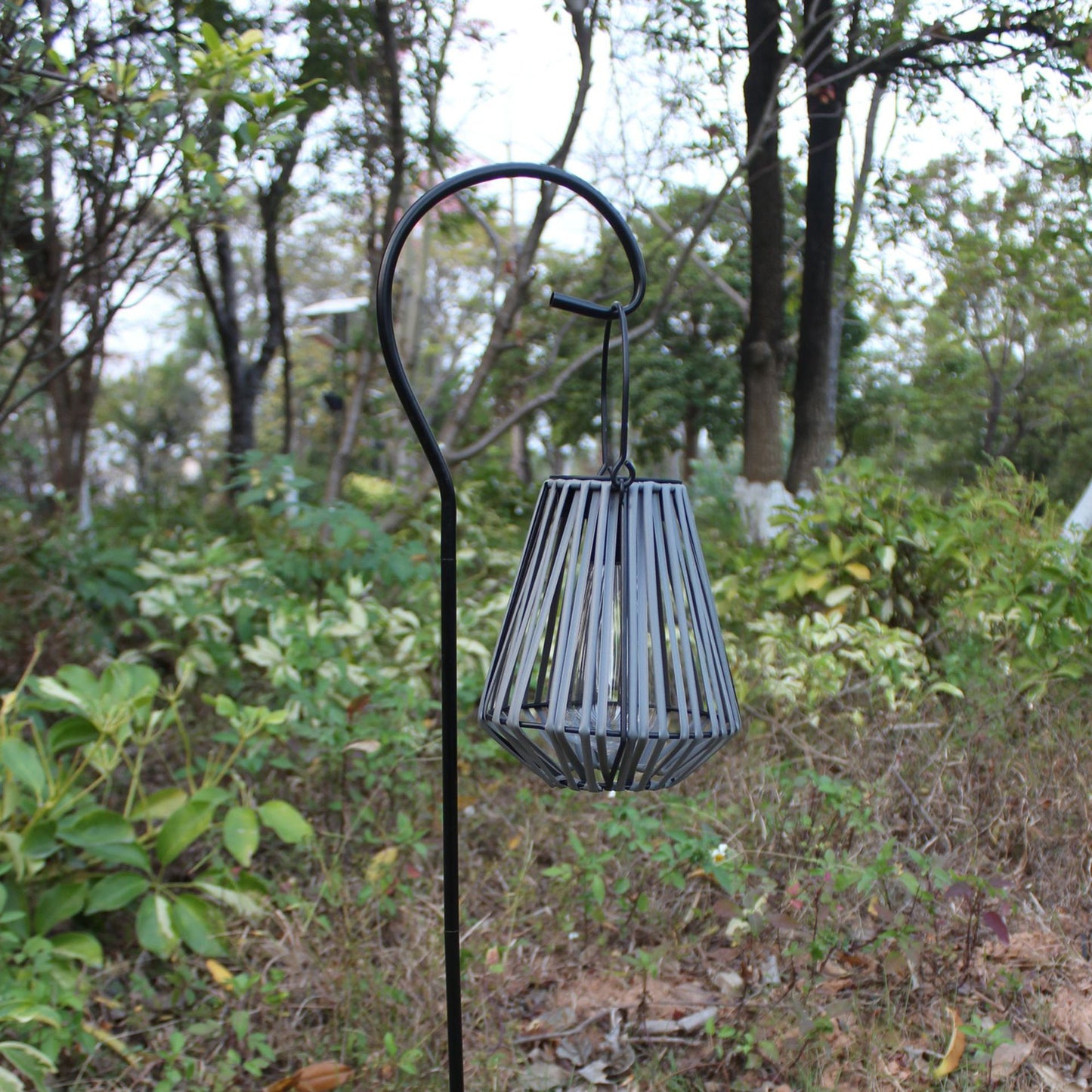 Solar-Powered Imitation Rattan Lantern