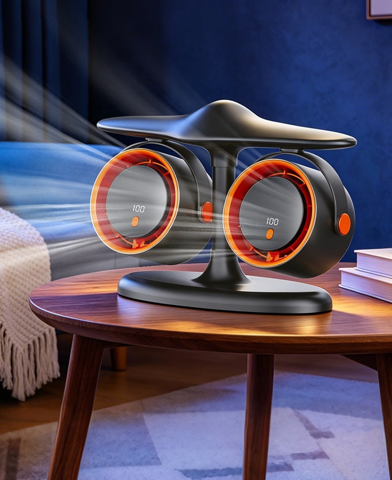 # Dual-Head Desktop Turbine Circulator Fan