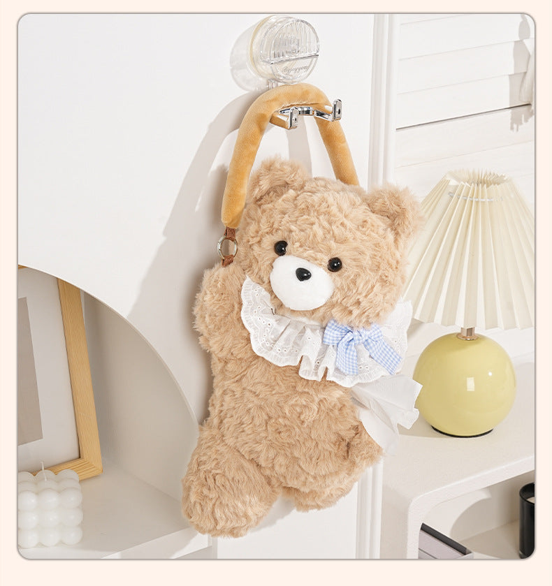 **Cartoon Plush Car Tissue Box**