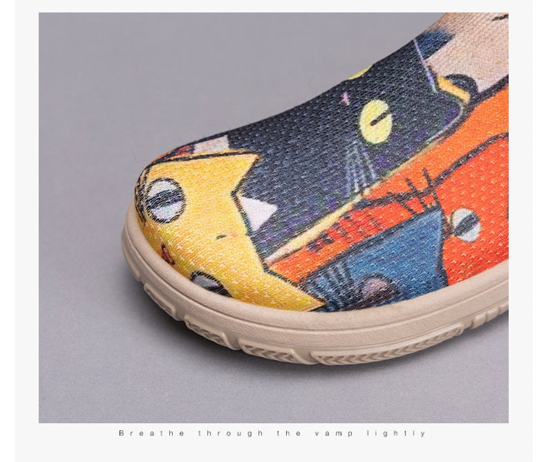 # Color Block Slip-on Casual Canvas Shoes