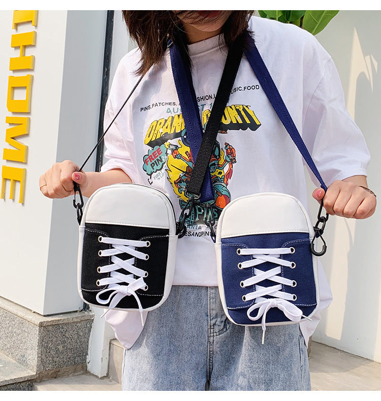Patchwork Canvas Crossbody Bag for Women