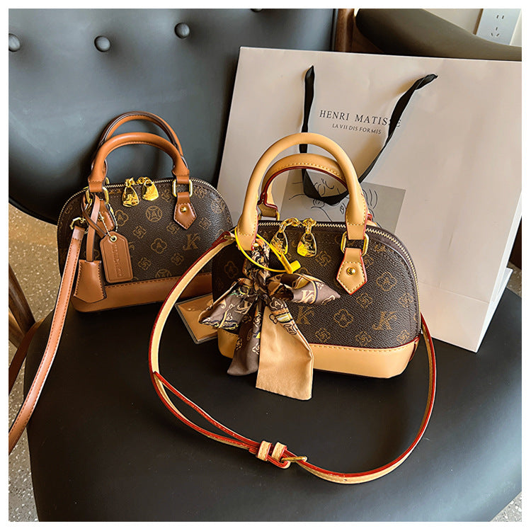 Monogram Letter Shell Bag