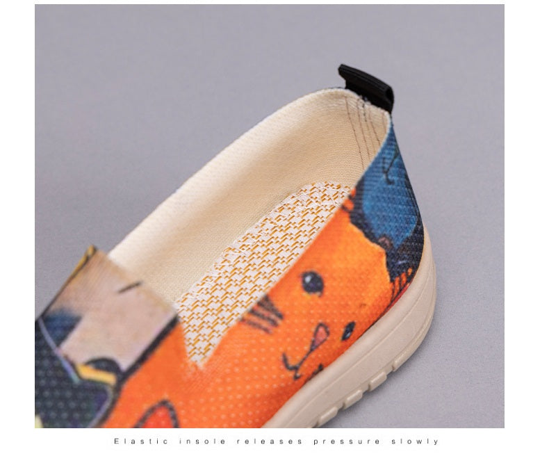 # Color Block Slip-on Casual Canvas Shoes
