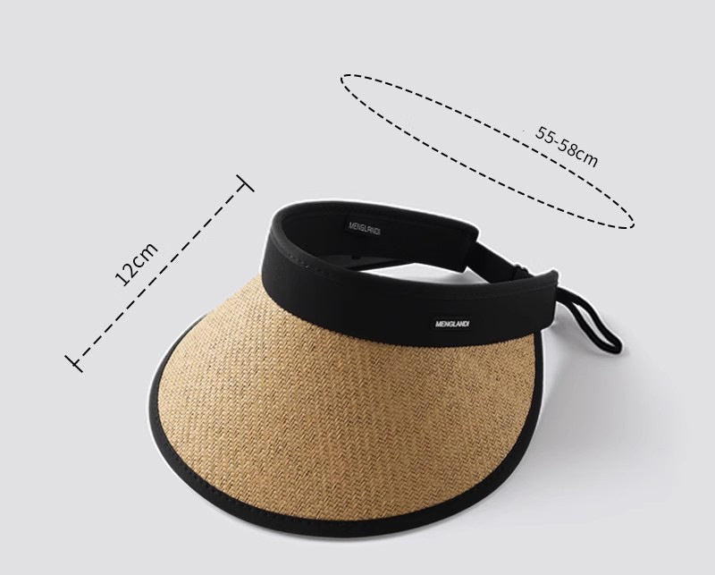 # Women's Foldable Black Vinyl Sun Hat