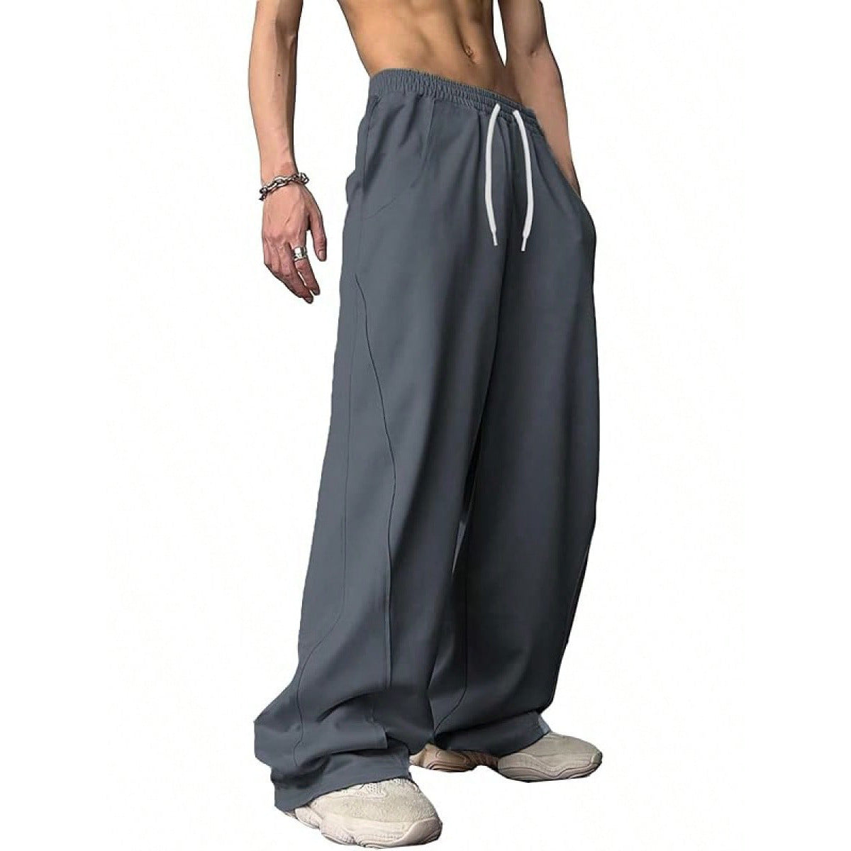 Loose-fitting Straight-Leg Sports Pants