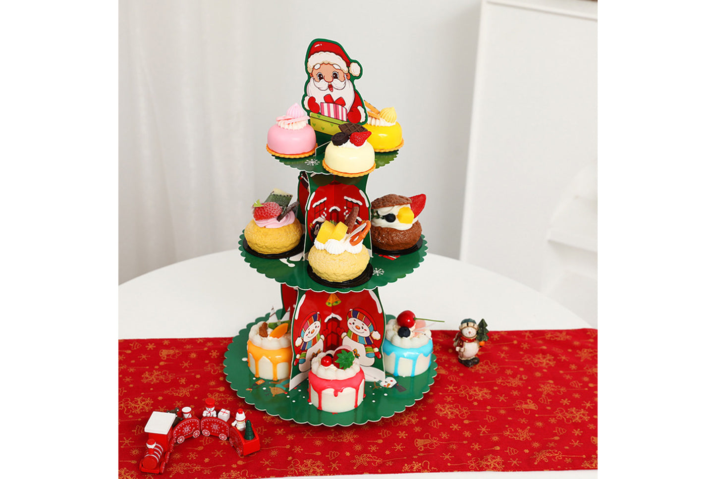 **Halloween Pumpkin Multi-Tier Cake Stand Decorative 3D Cake Tray**