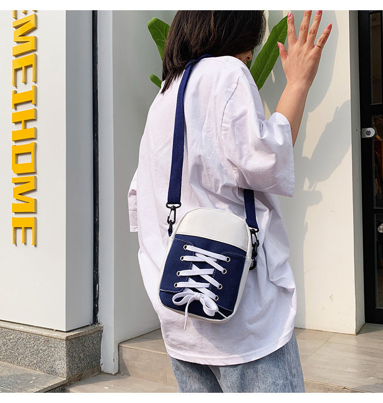 Patchwork Canvas Crossbody Bag for Women