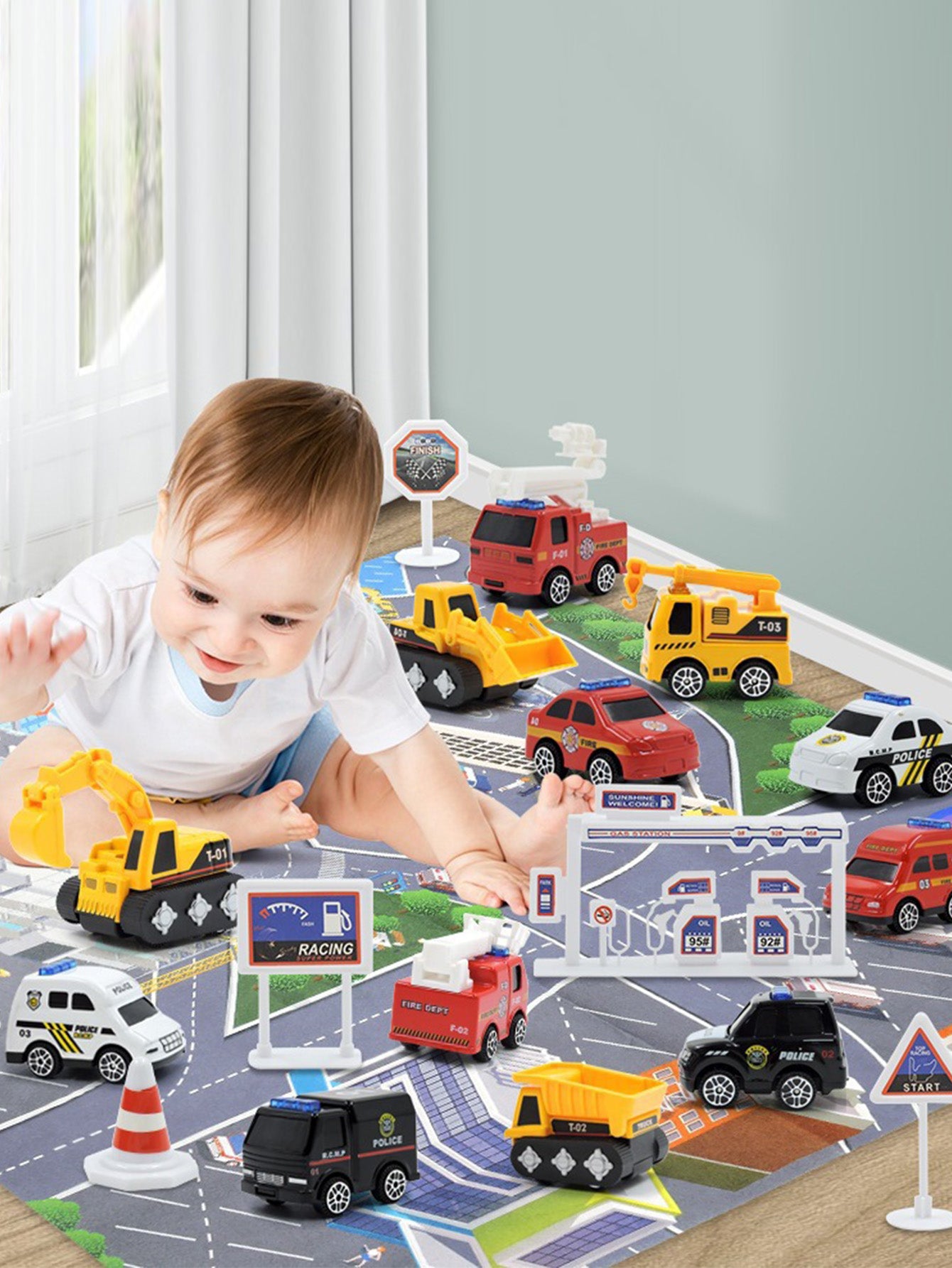 Christmas countdown boy engineering car toy