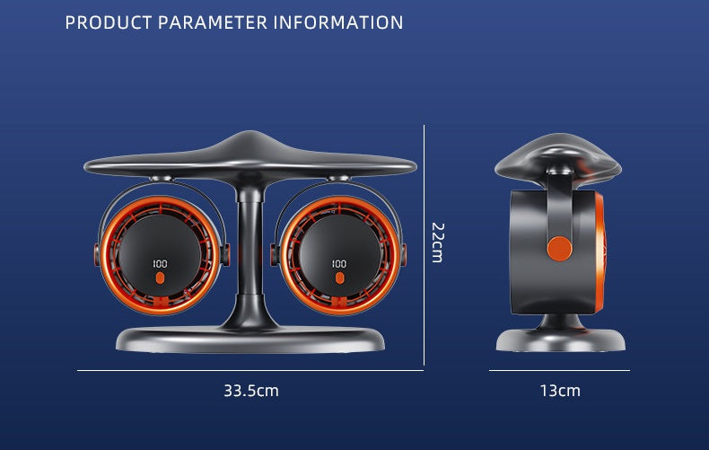 # Dual-Head Desktop Turbine Circulator Fan