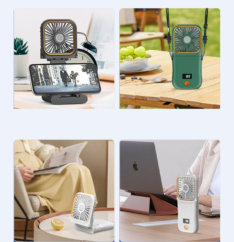 # Foldable Digital Display Handheld Fan