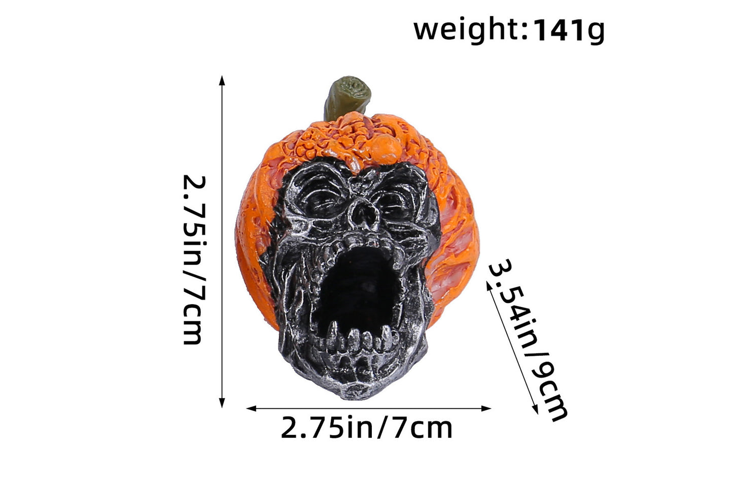 Halloween Resin Skull Figurine