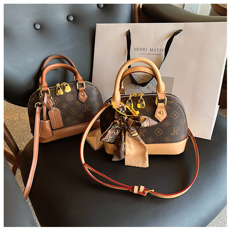 Monogram Letter Shell Bag