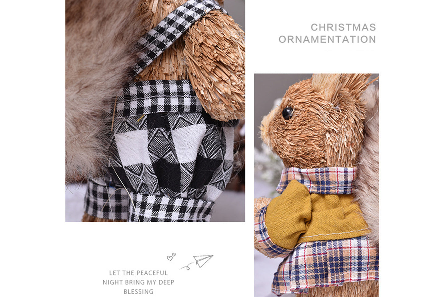 Cute Natural Cattail Squirrel Doll