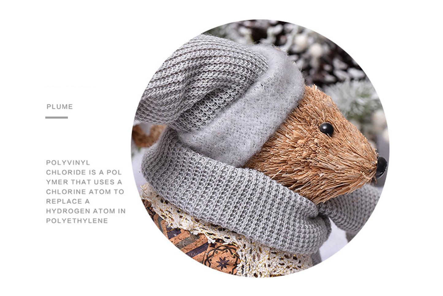 Natural Plant Cute Bear Doll