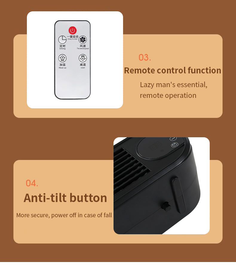 Desktop Heater | Small Home Heater -（UK plug）