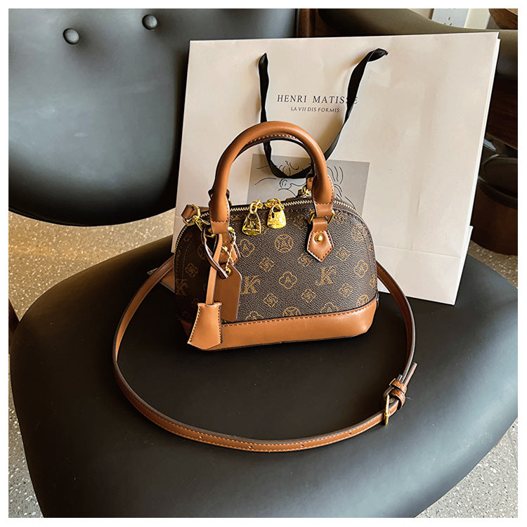 Monogram Letter Shell Bag