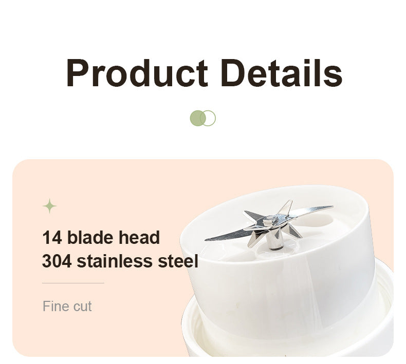 Mini 14-blade cutter head | Juicing cup for home use