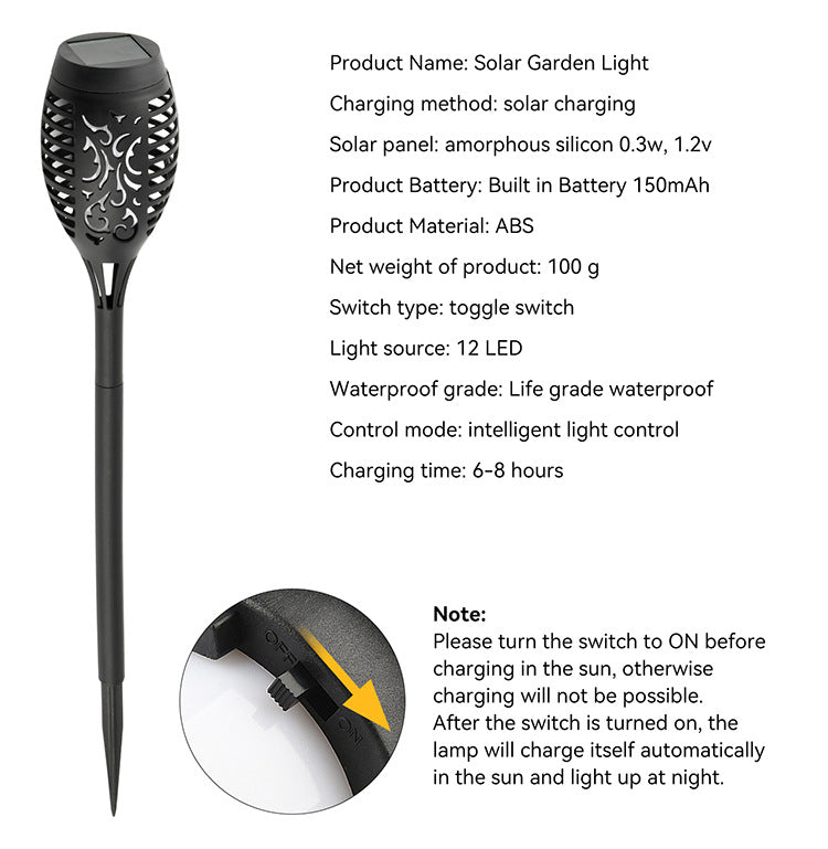 # Solar Torch-Shaped Garden Light