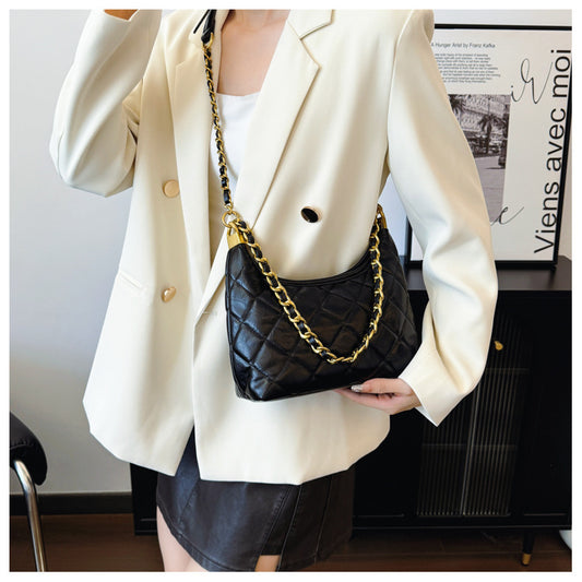 **Quartz Chain Bag (PU Shoulder/Crossbody Bag)**