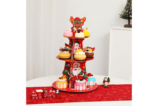 **Halloween Pumpkin Multi-Tier Cake Stand Decorative 3D Cake Tray**