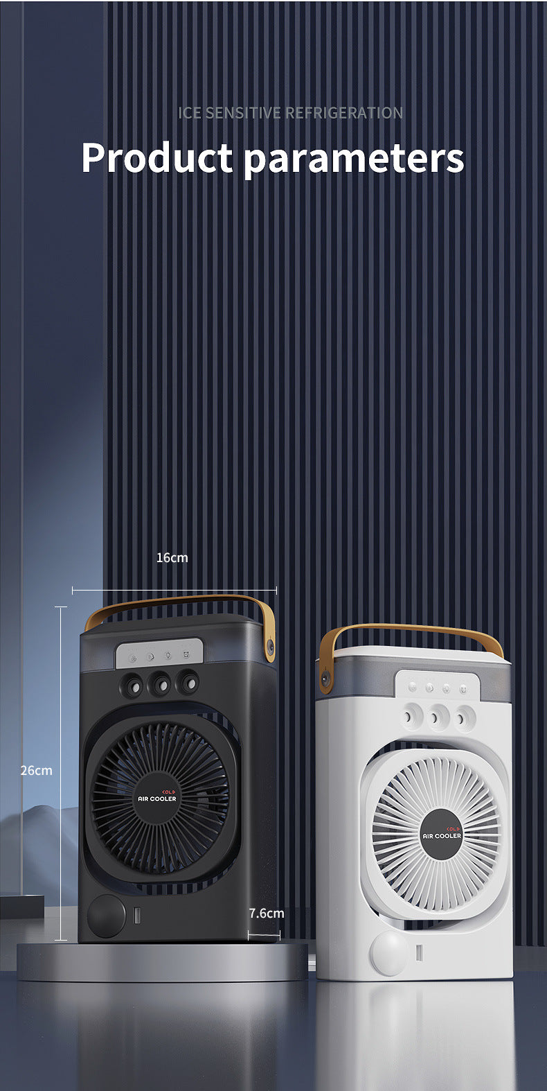 # Three-Hole Spray Desktop Air Cooler