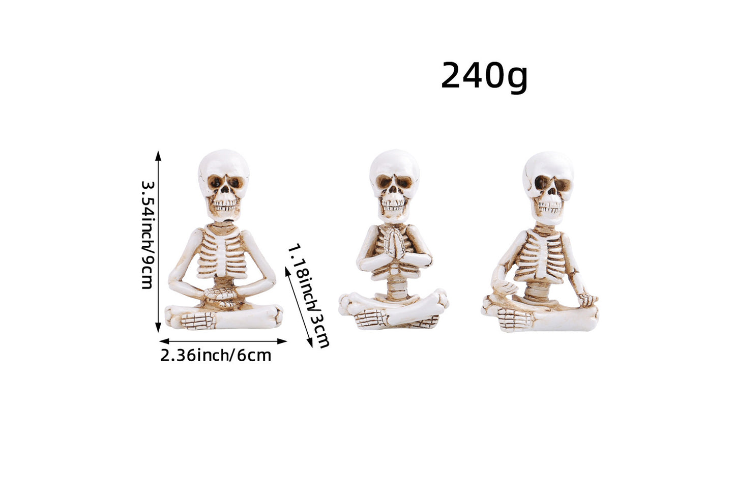 Meditating Skull Tabletop Ornament