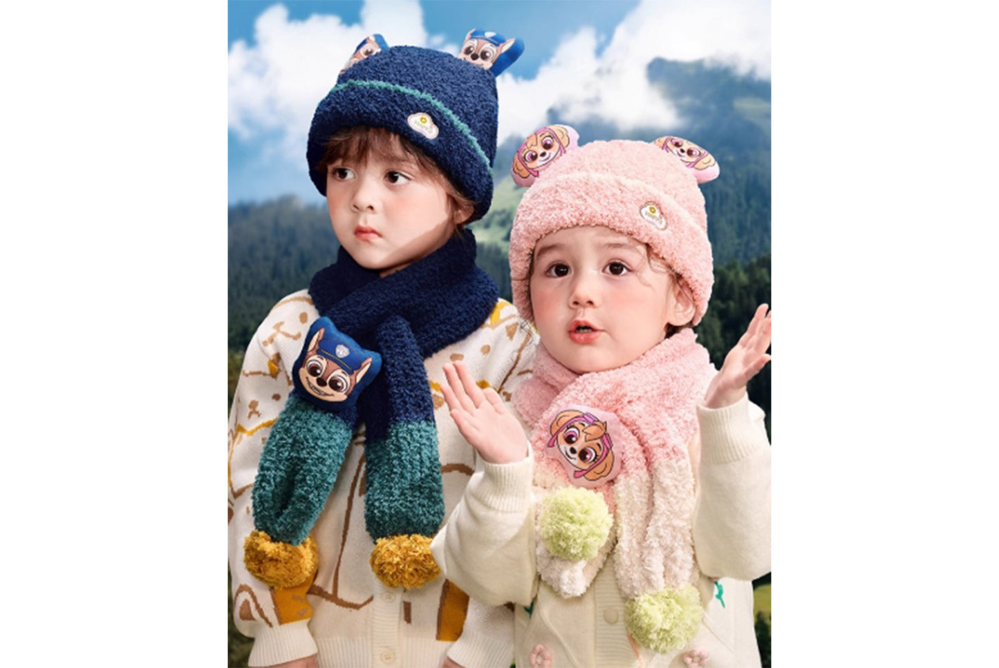 Children's Warm Half-Fleece Knit Hat