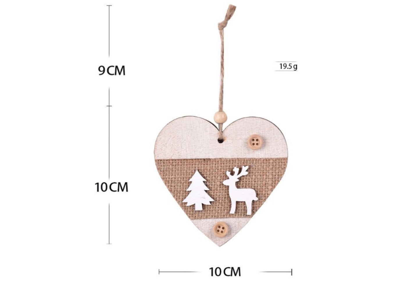 **Wooden Christmas Tree Ornament Set - Classic Holiday Decoration**