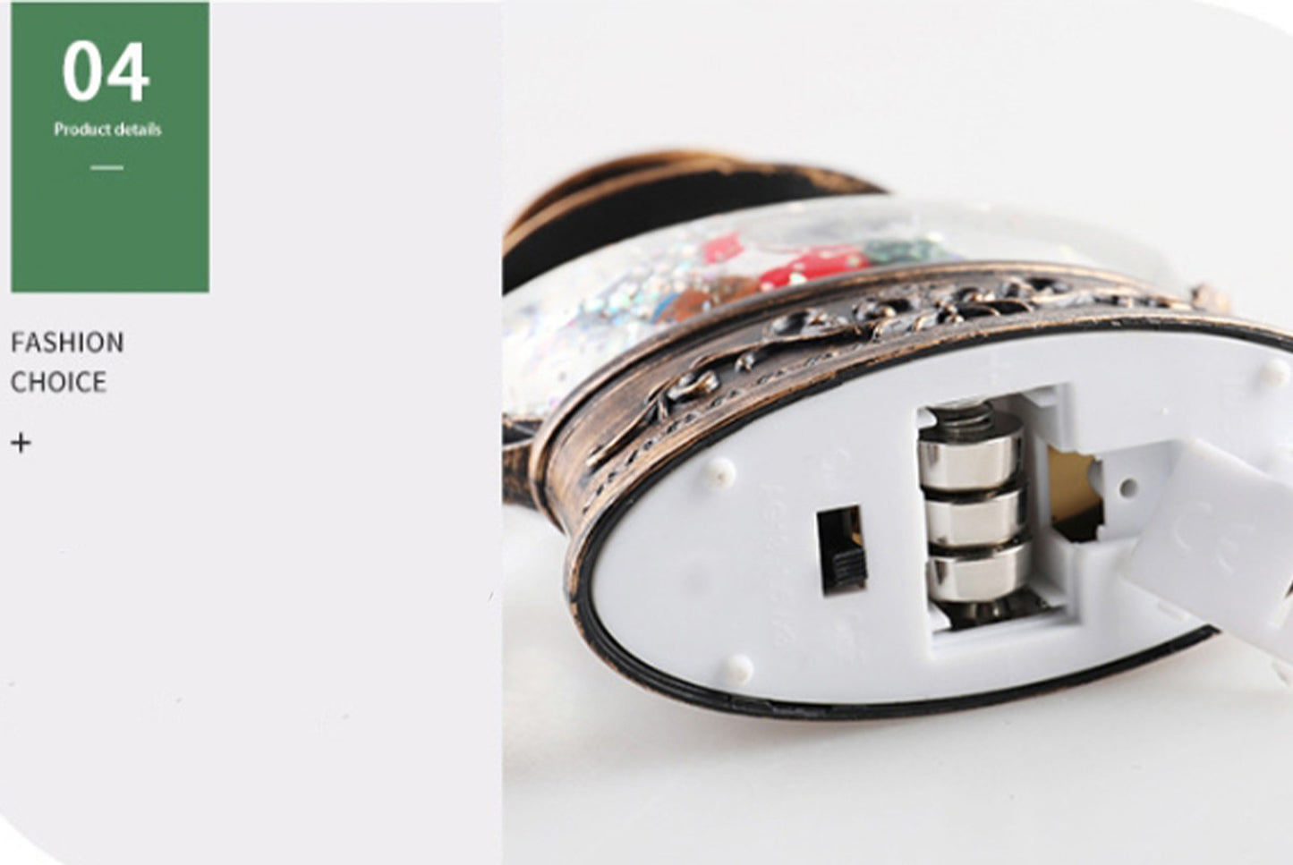 Christmas Snowflake Crystal Ball Night Light - Santa Claus Tree Fun Ornament*