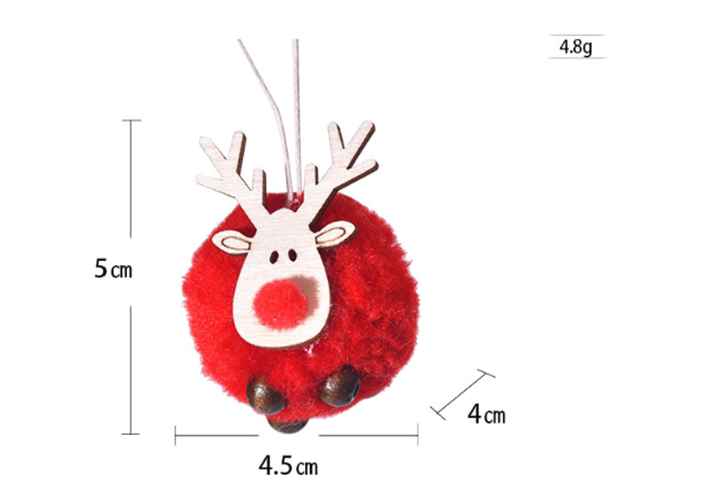 **Christmas Plush Deer Pendant - Holiday Decorative Figure**