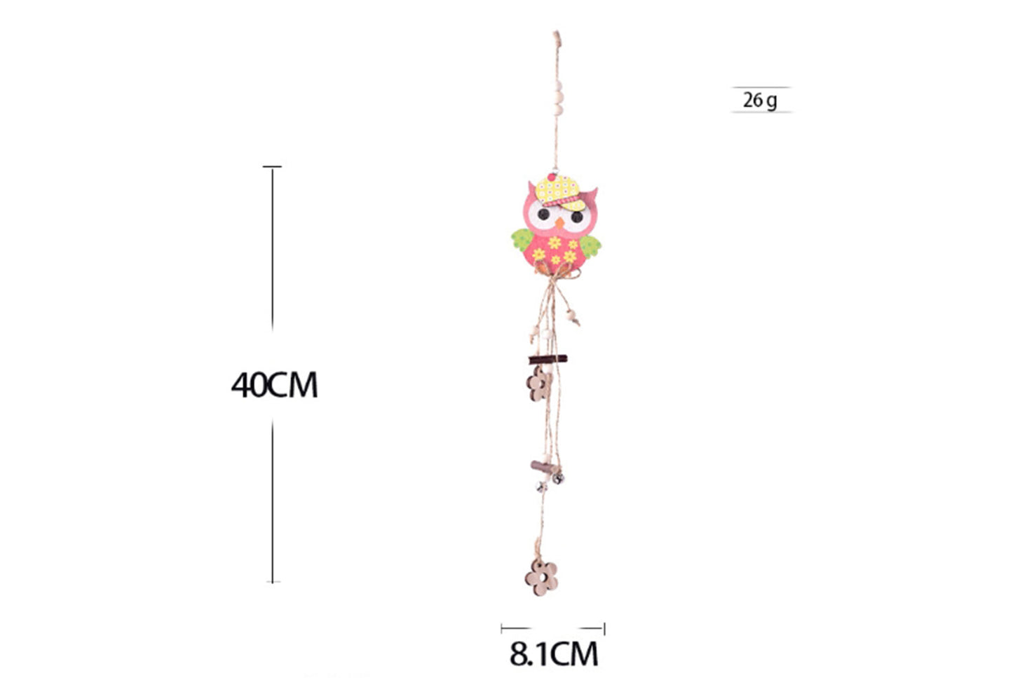 **Easter Wooden Pendant - Owl and Egg Decoration Set**