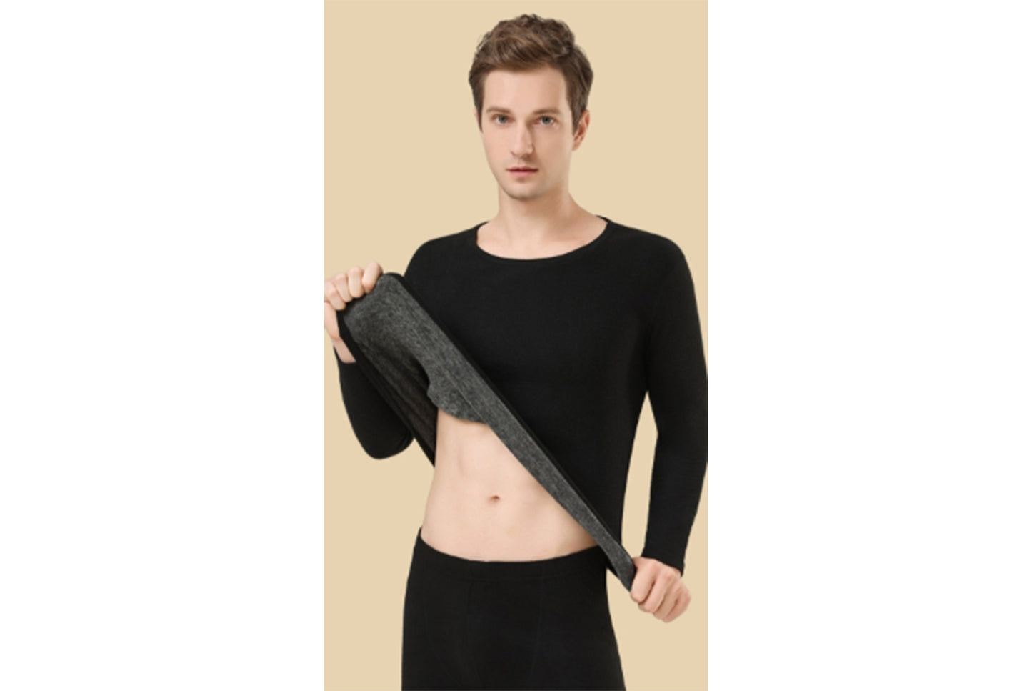 **Cashmere and Silk Warm Autumn Jacket and Long Pants Set (Unisex)**