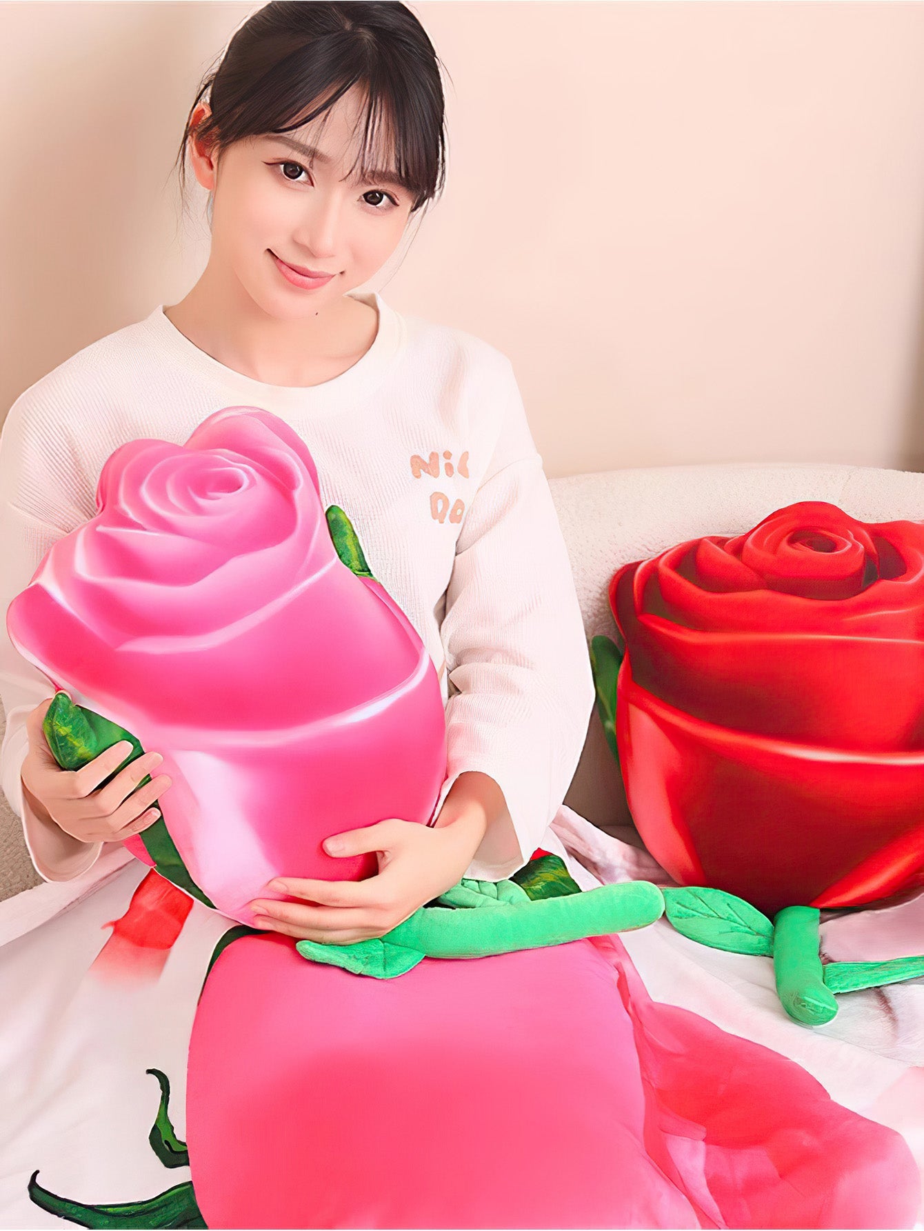 Blooming Rose Decorative Pillow – Your Versatile Comfort Companion - 2 Colours
