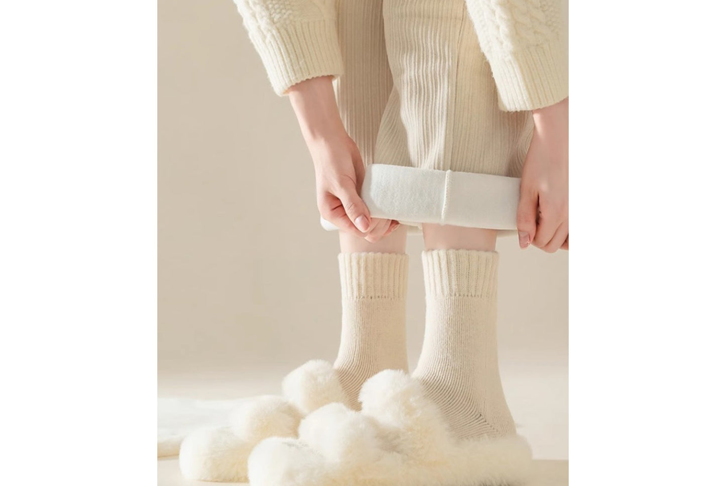 5-Pair Pack of Extra Thick Fleece Terry Socks