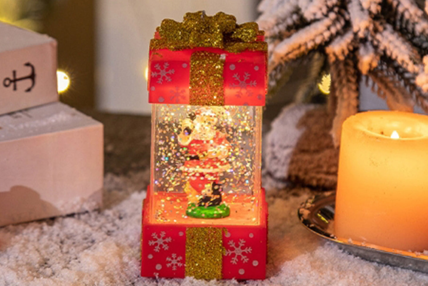 Christmas Gift Box Crystal Chandelier - Creative Luminous Decoration*