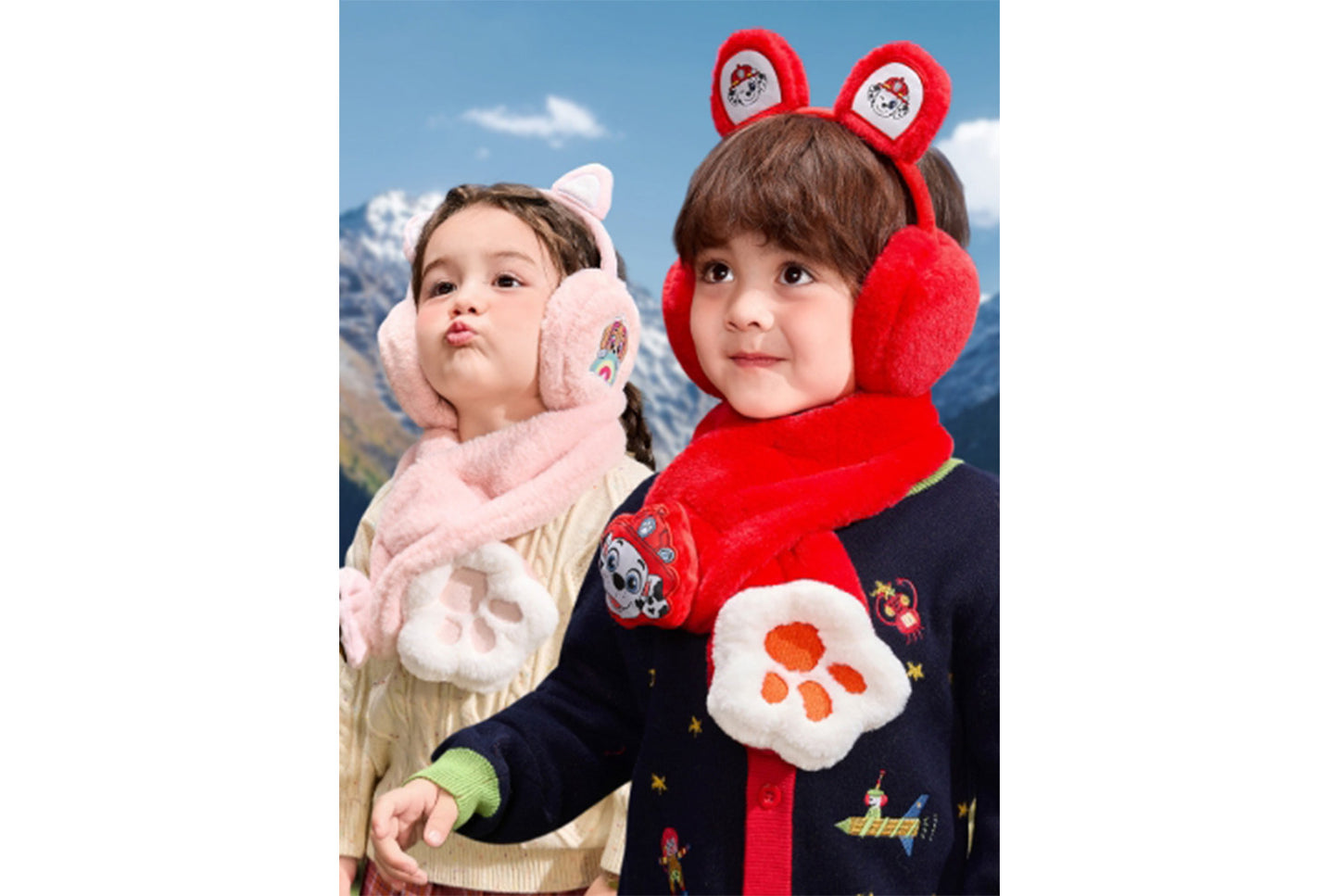 **Children's Warm Scarf and Earmuff **