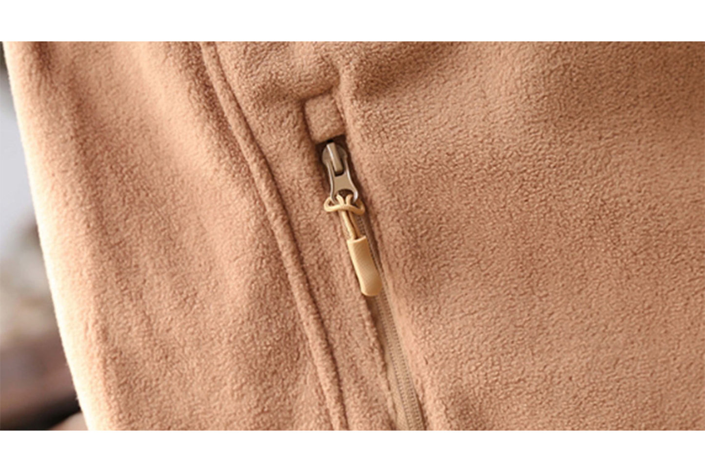 Men's Outdoor Insulated Fleece Jacket with Stand Collar