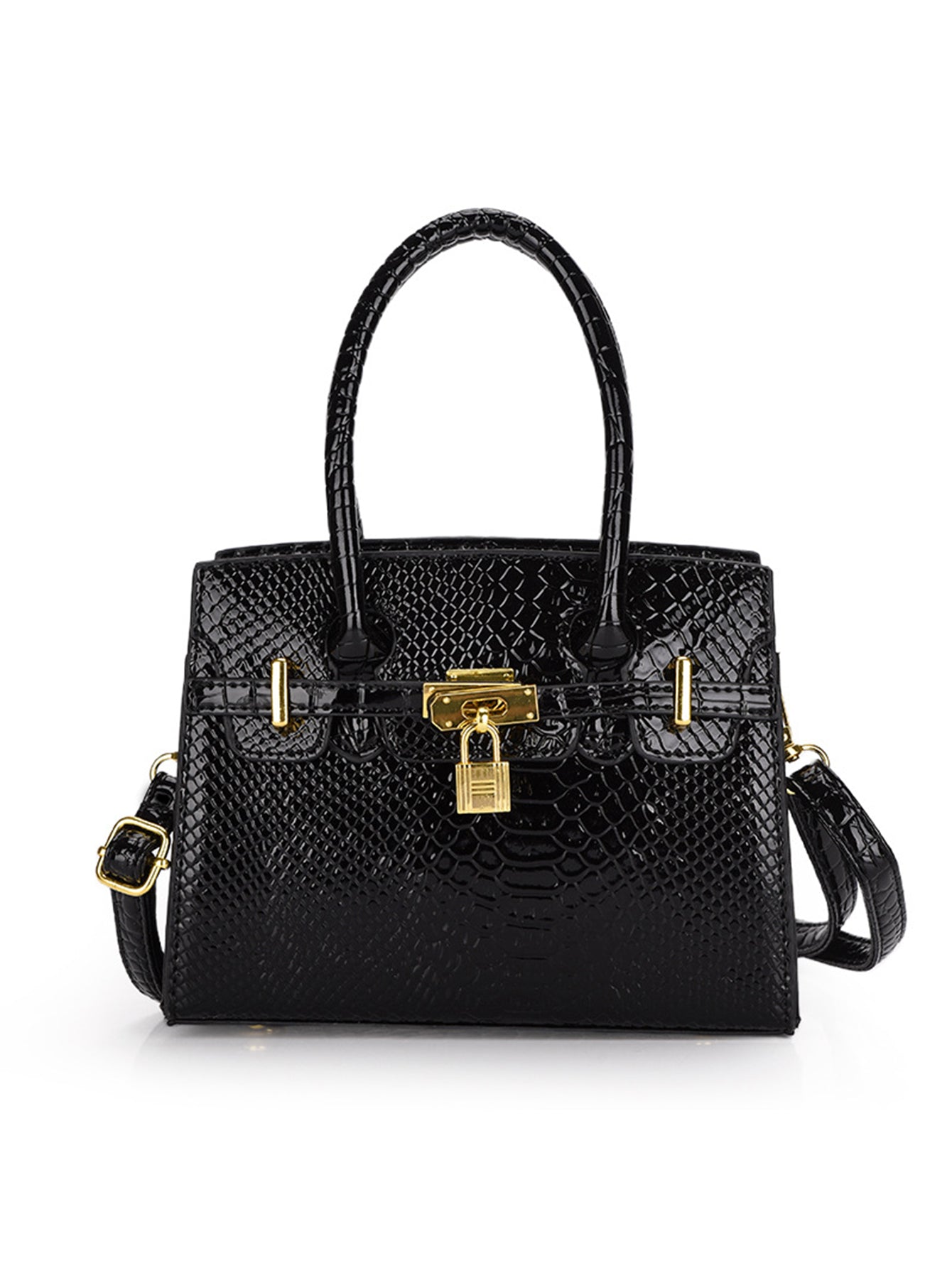 Simple and light luxury Large capacity crocodile pattern handbag