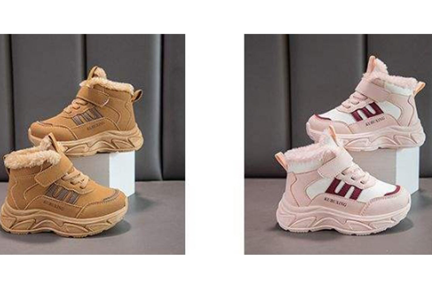 Girls' Fleece-Lined Sneakers, Warm High