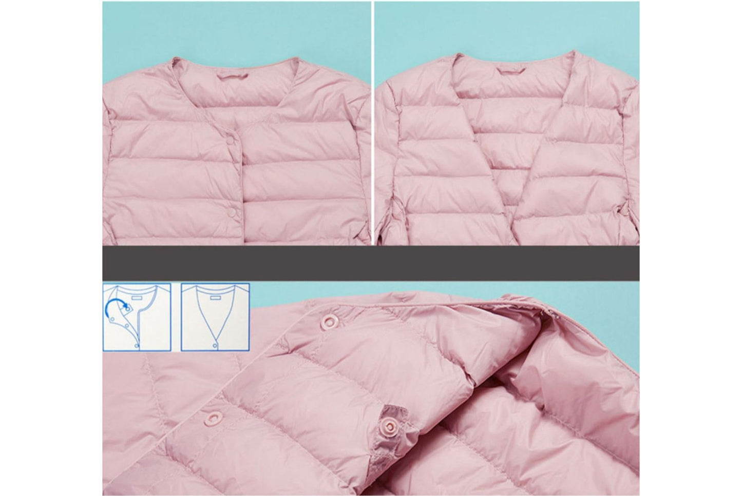 **Lightweight Down-Lined Down Jacket for Autumn/Winter (Warm Version)**