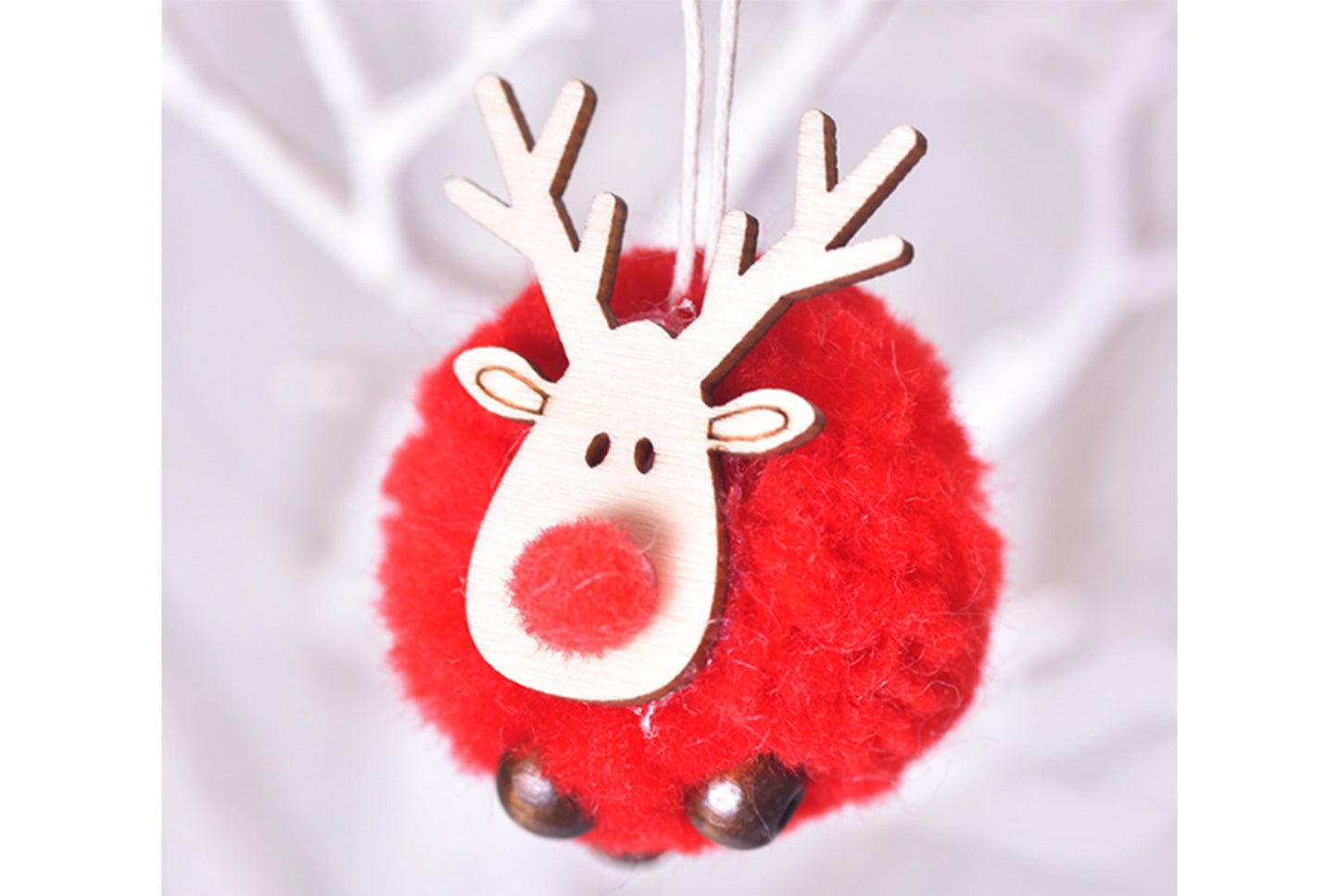 **Christmas Plush Deer Pendant - Holiday Decorative Figure**