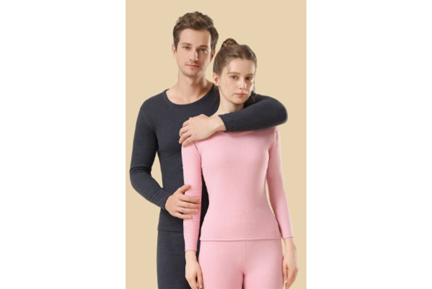 **Cashmere and Silk Warm Autumn Jacket and Long Pants Set (Unisex)**