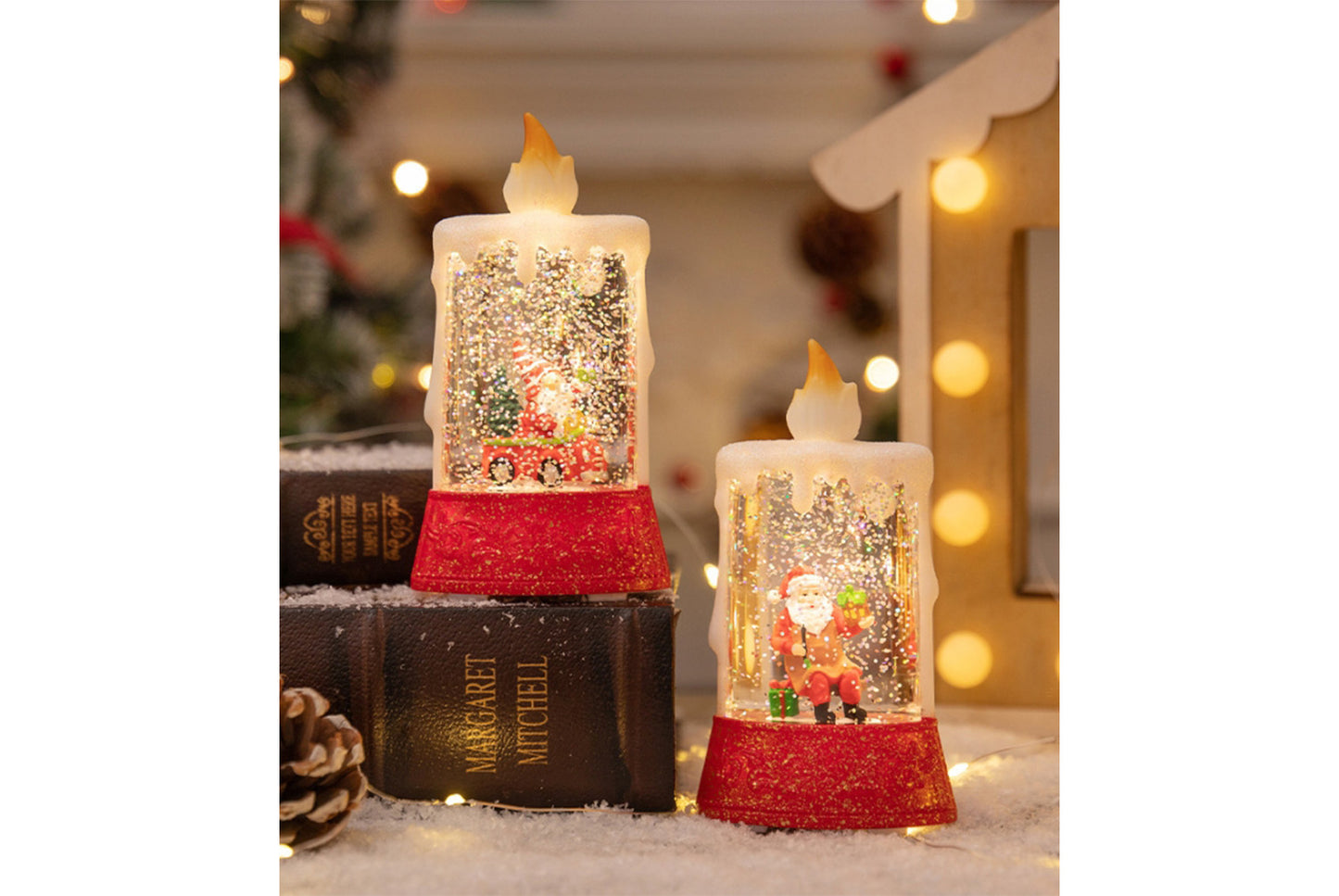 Christmas Tree Crystal Chandelier - Luminous Candle Light Desktop Ornament